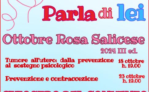 AL VIA A SALICE “PARLA DI LEI” PER OTTOBRE ROSA - ESPERTI A CONFRONTO SU CONTRACCEZIONE, CANCRO, PREVENZIONE