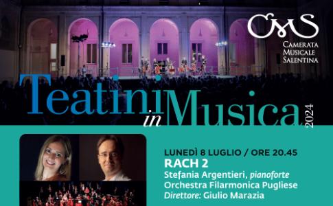 TEATINI IN MUSICA 2024, da lunedì 8 luglio tre concerti @ Chiostro dei Teatini, Lecce