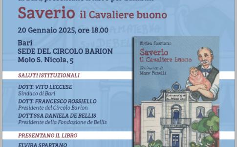 Il libro per bambini su Saverio de Bellis il 20 gennaio a Bari