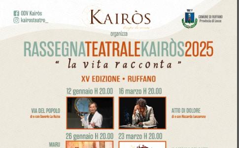 Torna a Ruffano la rassegna teatrale Kairòs: sul il sipario il 12 gennaio con il Premiuo Ubu Saverio la Ruina